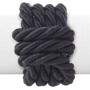 Argola para Guardanapo Traccia 4 Peças Preto - Copa & Cia