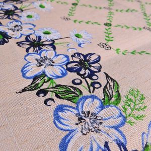 Toalha de Mesa Retangular 2x1,4m Azul - Bat