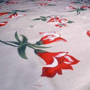 Toalha de Mesa Retangular 2x1,4m Rústica Vermelha - Bat