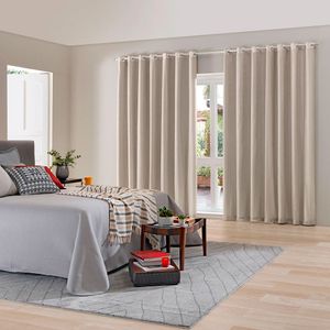 Cortina para Sala / Quarto Duplex Paternon 3 X 1,7m Latte - Bella Janela