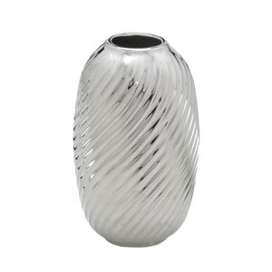 Vaso de Cerâmica 18x10,5cm Prata - Espressione