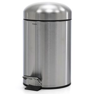 Lixeira Inox Escovado com Pedal 5l - Meridional