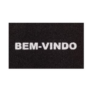Capacho Bem Vindo 60x40cm Preto - Euro Mats