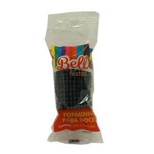 Forminha para Doce N5 100 Unidades Preto - Bello Festas
