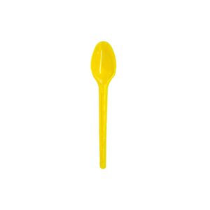 Colher de Sobremesa 50 Unidades Amarelo Neon - Bello Festas