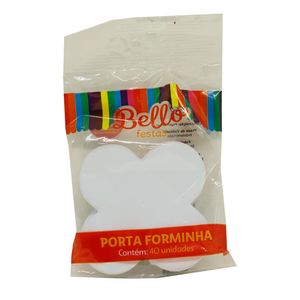 Forminha para Doce 40 Unidades Branco - Bello Festas