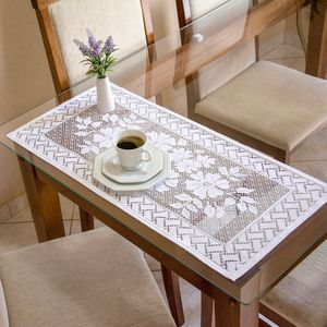 Caminho de Mesa 35x75cm Branca - Beija Flor