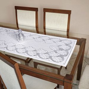 Caminho Mesa 50x140cm Renda Branca - Beija Flor