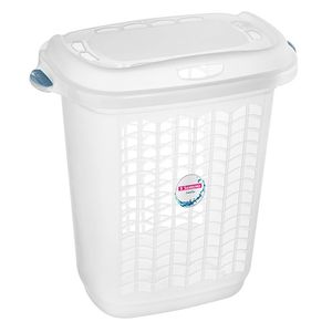 Cesto de Roupa com Tampa 53x54cm Cristal - Sanremo