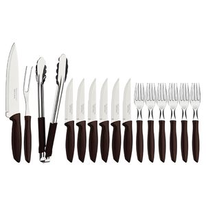 Jogo para Churrasco Plenus 15pçs Marrom - Tramontina