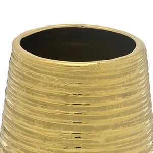 Vaso de Cerâmica 15cm Dourado - Espressione
