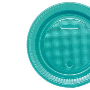 Prato Raso Descartável 15cm Kit com 10 Unidades Verde Neon - Bello Festas