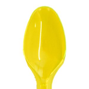 Colher de Sobremesa 50 Unidades Amarelo Neon - Bello Festas