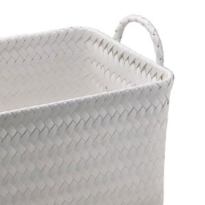 Cesta Retangular 35,5cm Branca - Espressione