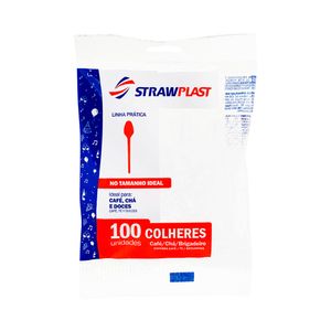 Mini Colher 100 Unidades Cristal - Strawplast