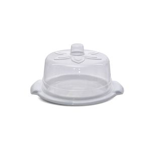 Queijeira Redonda 21cm Branca - Plásticos Mb