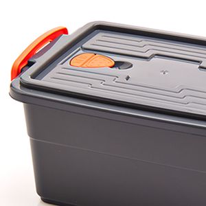 Caixa Organizadora Wave 1,8l Cinza - Mb Plásticos