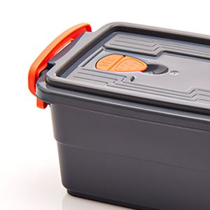 Caixa Organizadora Wave 920mL Cinza - Mb Plásticos