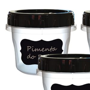 Jogo de Porta Condimentos 4 Peças 300mL Preto - Mb Plásticos