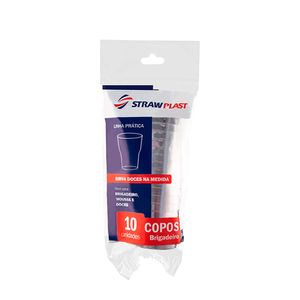 Copo de Brigadeiro 50mL 10 Unidades Cristal - Strawplast