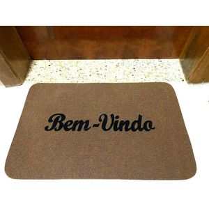 Capacho Bem-vindo 38x60cm Bege - Comoditá