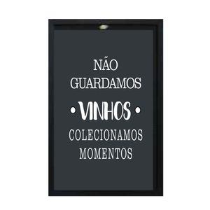 Quadro Porta Rolhas 17x27cm Vinhos - Kapos