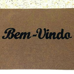 Capacho Bem-vindo 38x60cm Bege - Comoditá