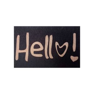 Capacho Affection Hello Bege 40x60cm - Euro Mats