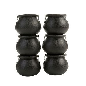 Balde Caldeirão Halloween 7cm com 6 Unidades - Silver Plastic
