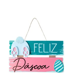 Placa 2 Partes Feliz Páscoa - Grinfest