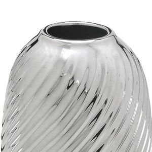 Vaso de Cerâmica 18x10,5cm Prata - Espressione