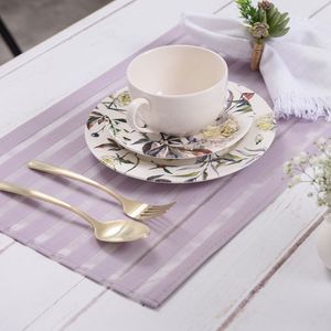 Serviço Americano Trama Rayas Rosa Vintage - Copa & Cia