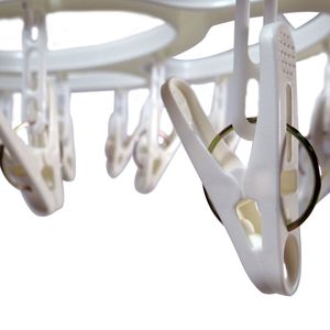 Mini Varal Redondo com 12 Pregadores Branco - Home Space
