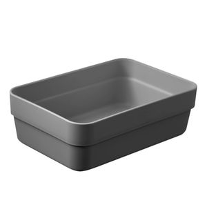 Caixa Organizadora Retangular Logic 5,6x17cm Cinza - Martiplast