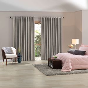 Cortina Corta-luz Tecido Blend 3x1,7m Latte - Bella Janela