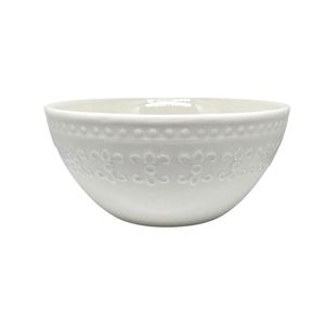 Bowl 550mL Relieve Branca Arabescos - Yoi