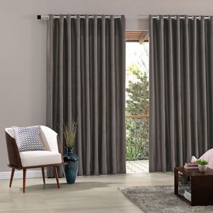 Cortina Corta Luz Tecido Blend 3x1,7m Taupe - Bella Janela