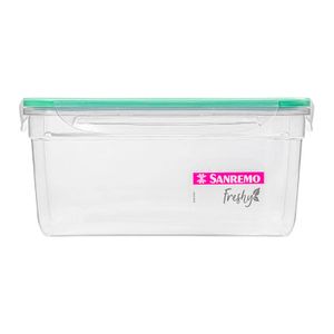 Pote de Plástico Retangular Fresh 3,5l Verde - Sanremo