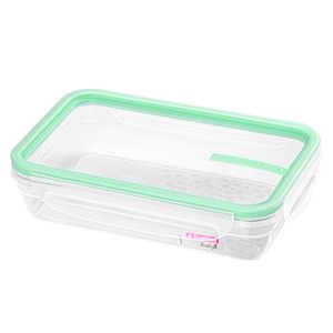 Kit Com 4 Potes de Plástico Retangular Fresh 820mL Verde - Sanremo