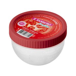 Pote de Plástico Redondo Tomate 400mL Vermelho - Sanremo