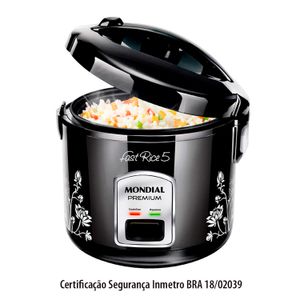 Panela de Arroz Elétrica Mondial Fast Rice 5 Preta