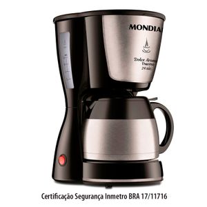Cafeteira Elétrica Dolce Arome Thermo Inox C-33 - Mondial