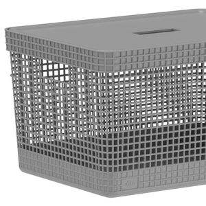 Cesto Grid com Tampa 20l Chumbo - Ou
