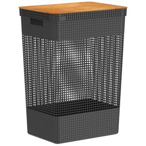 Cesto de Roupas Grid 49l Preto - Ou