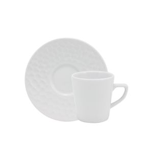 Xícara de Café com Pires Ártico 70mL Branca - Schmidt