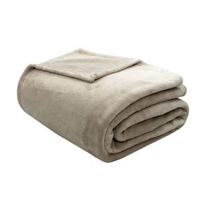 Cobertor Queen Velour Bege - Camesa