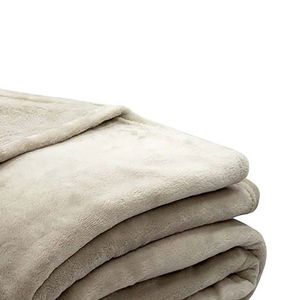 Cobertor Queen Velour Bege - Camesa