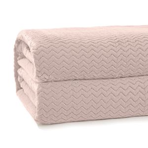 Cobertor Plush Tweed Rosa Tule Casal - Hedrons