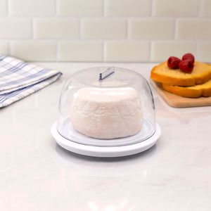 Queijeira de Plástico Break Branco 16cm - Martiplast