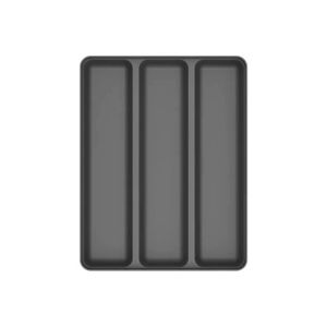 Porta Talheres Retangular Logic Chumbo 34,6x26,9cm - Martiplast